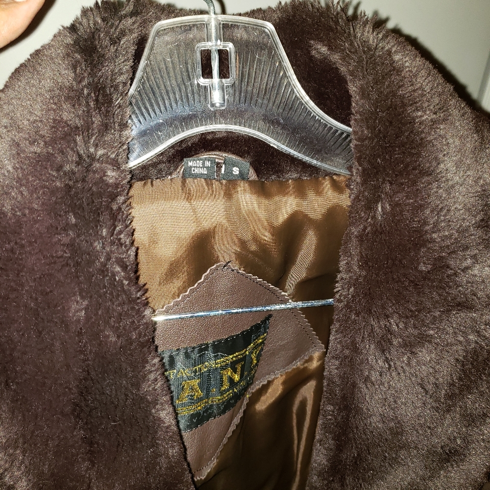 Brown Leather Coat